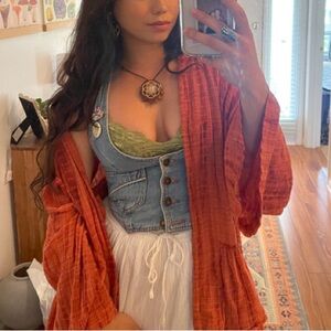 Free People Sasha Tie-Dye Short Duster